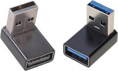 2pcs Usb3.0 Right Angled Connector Up and Down Orientation for Space Saving Design for Laptop Pc Small Electronics Right Angled Connector