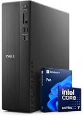 Dell Slim Desktop ECS1250 SFF Computer - Series 2 Intel Core Ultra 7-265 Processor, 16GB DDR5 RAM, 1TB NVMe SSD + 1TB HDD, Intel UHD Graphics, Wired Keyboard and Mouse, Windows 11 Pro, Black