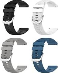 4 Pack Silicone Bands Compatible with IDW13/IDW16/IDW19 Smartwatch,Soft Sport Silicone Strap for Fitpolo/Woneligo/ENOMIR/TOOBUR/MILOUZ/Gydom/Faweio/Veryfit IDW19 Watch Band Women Men