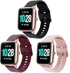 ViCRiOR Bands Compatible with Willful SW021 ID205L/SW025 ID205S Smart Watch, Quick Release Soft Silicone Replacement Band for YAMAY SW020 SW021 SW023 ID205 ID205L ID205U