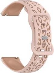 Meliya 20mm 22mm Leopard Engraved Watch Bands Quick Release Replacement Wristband, Soft Silicone Sport Replacement Straps for Men Women