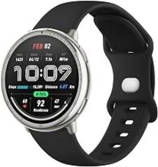 AK Silicone Bands Compatible with Amazfit Active 2 / Active Watch Band Women Men, Soft Replacement Strap for Amazfit GTS 4 3 2 2e/GTS 4 2 Mini/GTR mini/Bip 3/3 Pro/Bip U Pro/Bip S Lite