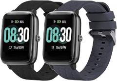 TenCloud 2 Pack Band Compatible with GRV FC1/FC5 Bands 19mm Smartwatch Veryfitpro for ID205L ID205S Bands Replacement Sport Wristband Accessory for GRV ID205L ID205S