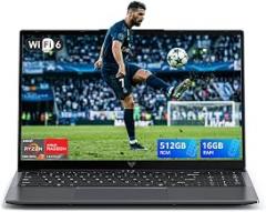 KAIGERR Gaming Laptop, Laptops with AMD Ryzen 4300U(Up to 3.7GHz), 16GB DDR4 512GB SSD Laptop Computer, 16.0inch Windοws 11 Laptop, 1920P FHD Display, WiFi 6, USB3.2, Type_C
