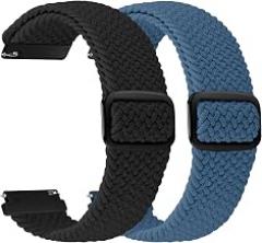 19mm Nylon Braided Band Compatible with Willful/YAMAY/Lintelek/Letsfit/LETSCOM ID205 ID205L ID205G ID205S ID205U, Quick Release Adjustable Straps for GRV FC1/FC5