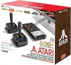 My Arcade Atari Game Station Pro: Retro Video Game Console with 200+ Games, Wireless Joysticks, RGB LED Lights | Wireless Joysticks, RGB LED Lights, Atari 2600/5200/7800