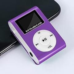 Mp3 Player for Sports, Travelling USB Portable Music Player with Speaker LCD Screen Digital Music Long Standby Time Mp3 Player for Kids Cool Stuff Tech Gadgets Electronics for Men (Purple)