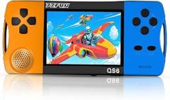 Portable Video Game Console for Kids, 216 Built-in Classic Retro Games, Handheld Plug & Play Player with 3.5'' IPS Screen, Rechargeable Travel Toy Birthday Gift for Boys-Orange Blue