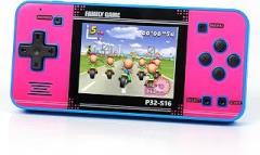 Handheld Game for Kids ，Built-in 220 32-bit Video Games, 3.0” IPS Screen, Rechargeable Portable Game , Travel Mini Arcade Electronic Toys Gift for Boys and Girls(Blue+Pink)