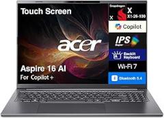 Acer Aspire 16 Laptop (Renewed) | 16in WUXGA, 1920x1200 Resolution, Qualcomm Snapdragon X1-26-100, Adreno Graphics, 16GB RAM, 1TB SSD