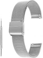 cobee Milanese Mesh Watch Bands, Replacement Watch Straps Stainless Steel | Quick Release, Adjustable for Men Women, Universal Metal Mesh Straps