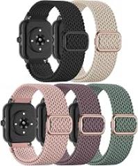 5 Pack 22mm Braided Stretchy Bands Compatible with IDW13,IDW16,IDW19 Smartwatch,Soft Nylon Loop Elastic Straps for Woneligo/Fitpolo/ID208Plus/FITVII H56/HM57/Gydom/ENOMIR/Tensky/Amzhero IDW19