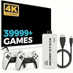 Retro Gaming Console Enjoy a Classic Gaming Experience Plug & Play Retro Game Tv Console Stick HDMI 4K Dual 2.4G Wireless Controllers Emulators