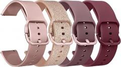 Meliya 4 Pack Watch Bands, 20mm 22mm Quick Release Soft Silicone Replacement Watch Strap for Women Men