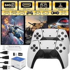 Retro Gaming Console, Game Stick,4K HDMI Output, 40,000+ Games and 23 Emulators, Dual 2.4G Wireless Controllers,Plug and Retro Play Video Games for TV (M15)