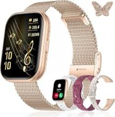 Iaret Smart Watch for Women, 4 Bands & Charm Gift Set, 1.75
