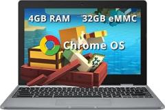 ASUS Chromebook C223 11.6'' HD Laptop, Intel Celeron N3350 Processor, 4GB RAM, 32GB eMMC Flash Memory, Intel UHD Graphics, 720P Webcam, Stereo Speakers, Chrome OS, Gray (Renewed)