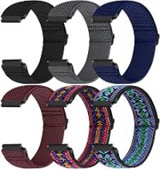 19mm Quick Release Elastic Band Compatible with GRV FC1/FC5/Willful/YAMAY/Letsfit/LETSCOM/TEMINICE/LIFEBEE/Lintelek/ ID205 ID205L ID205G ID205S ID205U/Blackview/UMIDIGI Nylon Strap Women Men