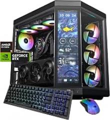 iBUYPOWER Y70TI Gaming PC Desktop Computer with Hyte Y70 Touch Infinite Screen Case, AMD Ryzen 9 9900X3D, NVIDIA RTX 5080 16GB, 32GB DDR5 5200MHz RAM, 2TB SSD, Keyboard Mouse- Y70TIBA9N5801