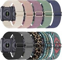10 Pack Watch Bands for Veryfit IDW13/IDW16/IDW19 Smartwatch,22mm Soft Stretchy Nylon Sports Strap for Fitpolo IDW13/Woneligo W13/FITVII HM57,ENOMIR/TOOBUR/MILOUZ/Gydom/Faweio IDW19
